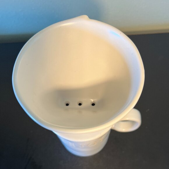 Rae Dunn STUDIO BY MAGENTA Pour Over Drip Coffee Set BREW and ENJOY White Beige - Picture 5 of 14